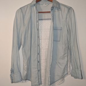 Aeropostale light denim long sleeve button up